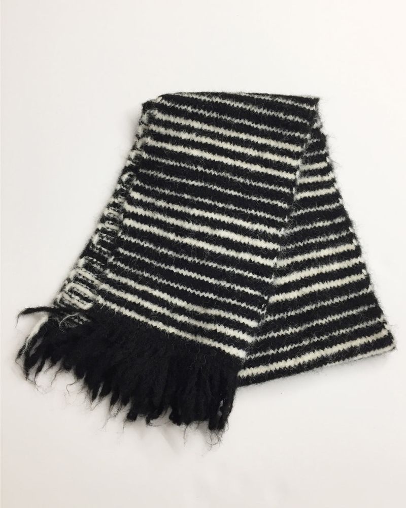Le Fine Wool Stripe Muffler (4color)