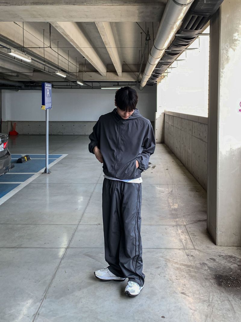 End nylon track pants