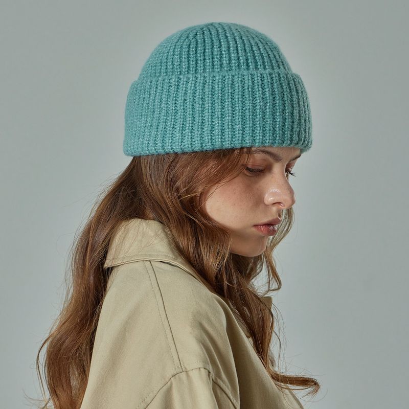 VA Curved Oval Metal Washed Beanie  / Mint