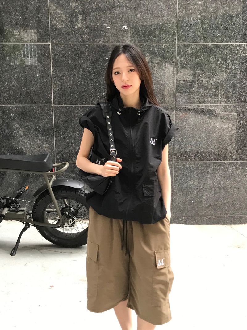 TRACK POLY HALF JACKET (2color)
