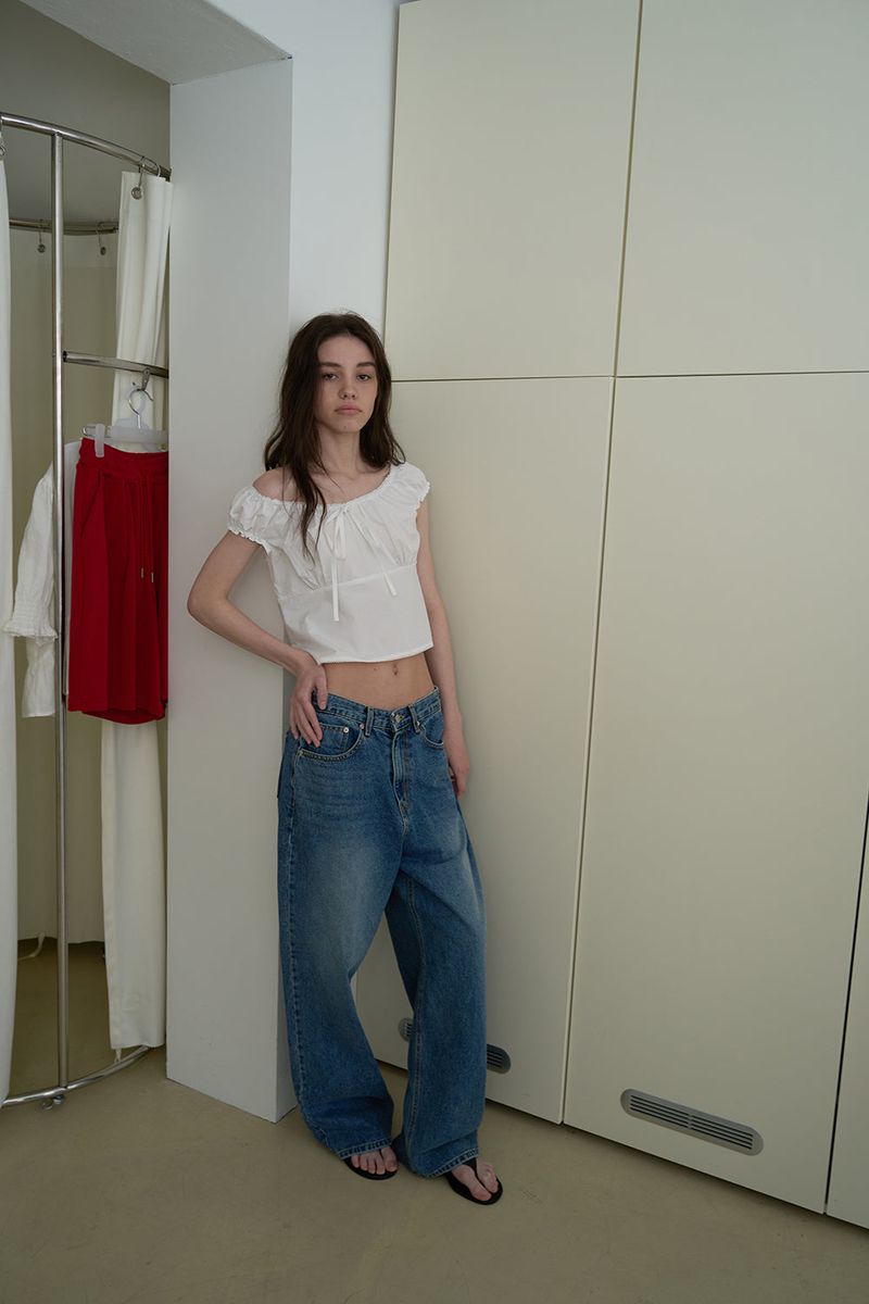 Harbor ribbon blouse_ivory