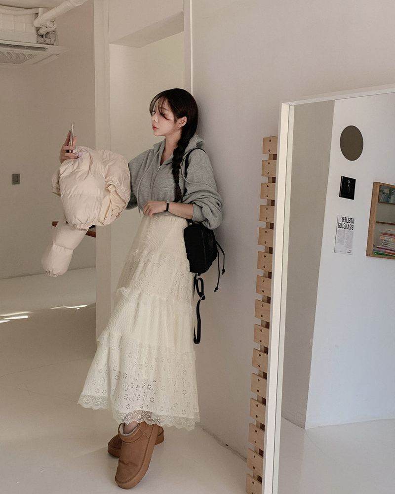 MAYBINS(メイビンス)の「lace long skirt(Skirts)」