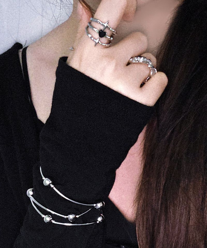 Mystic Black heart Gothic Ring