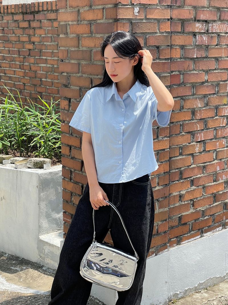 Unique silver shoulder bag 