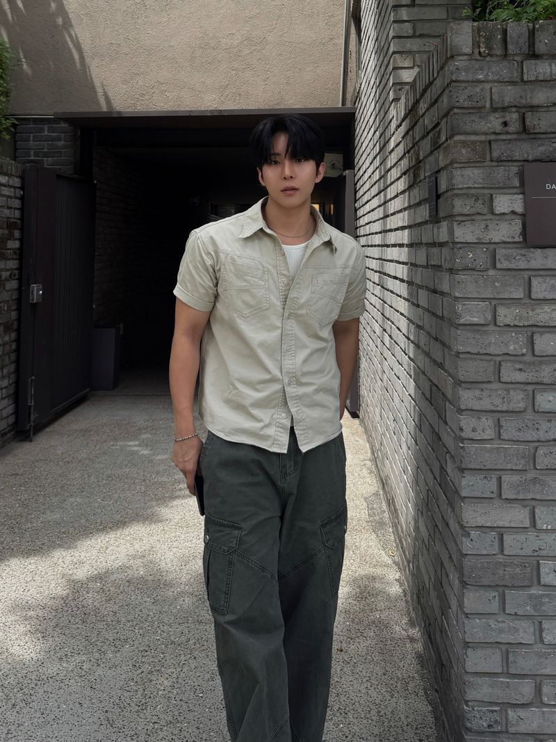 Down pigment dining cargo pants