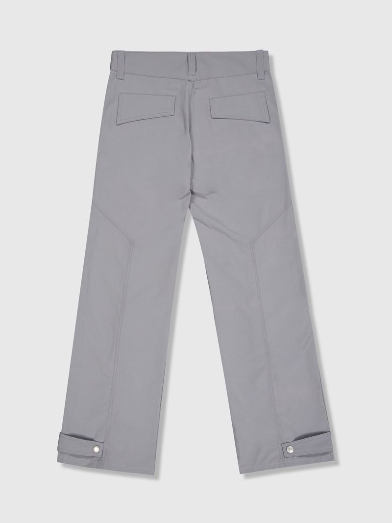 Ghost In The Shell Zip Pleat Pants (Grey & Dark Grey)