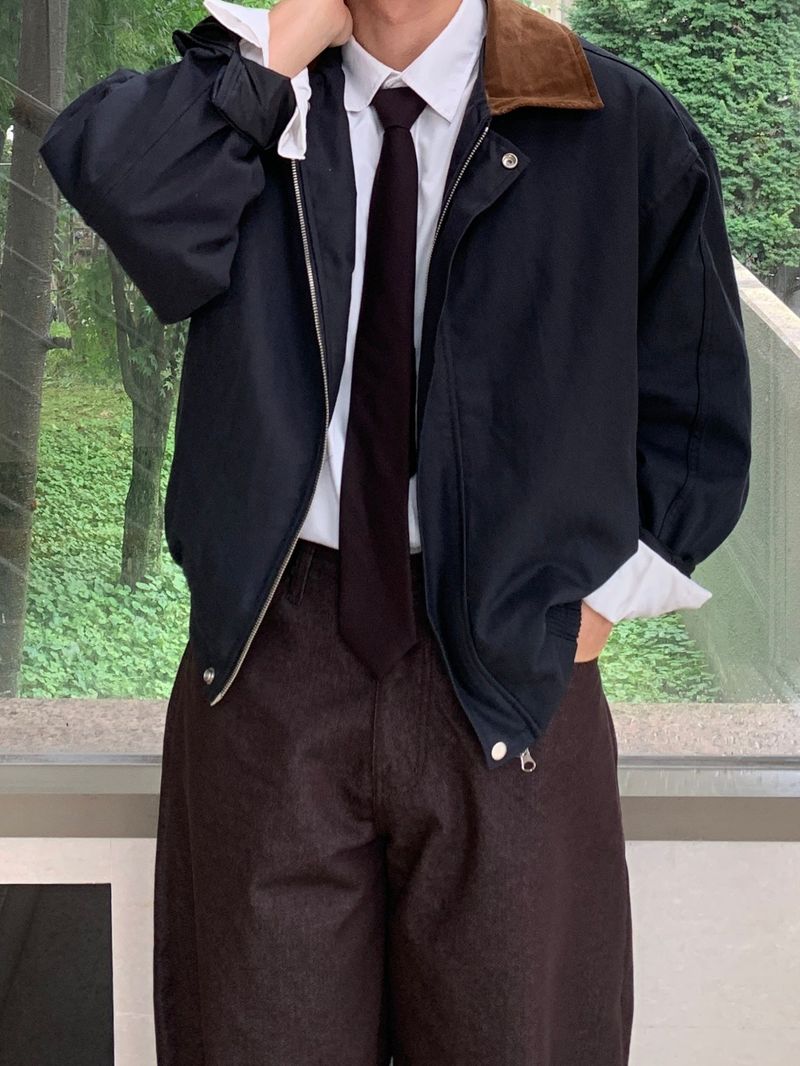 Corduroy Collar Work Jacket