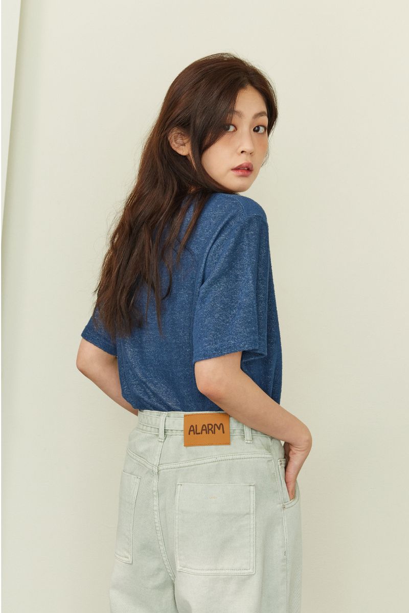 ALARM ONE TUCK BELTED DYEING PANTS MINT_WOMAN