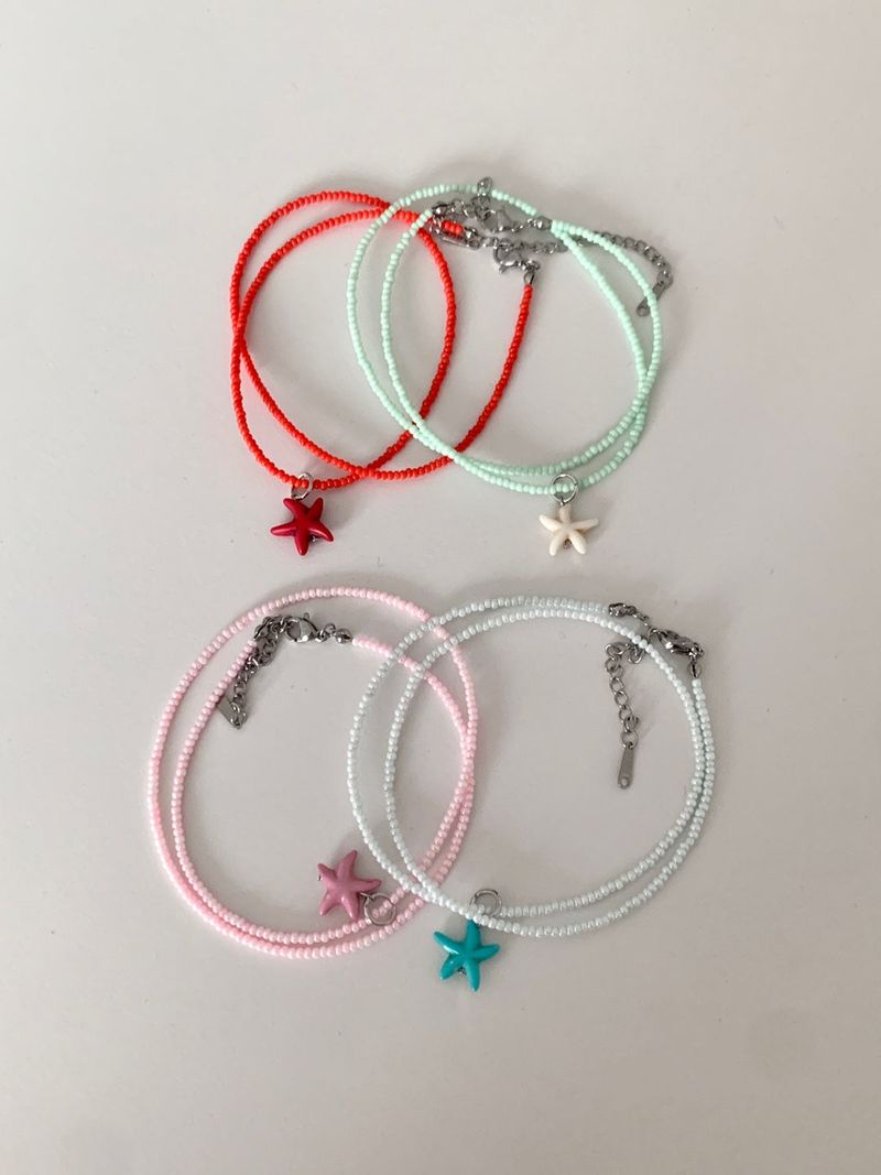 スターフィッシュ ビーズ ネックレス(4 colors)