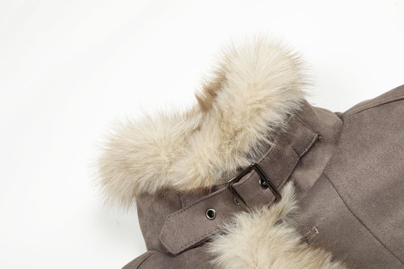 Bram Fur Trim Suede Jumper