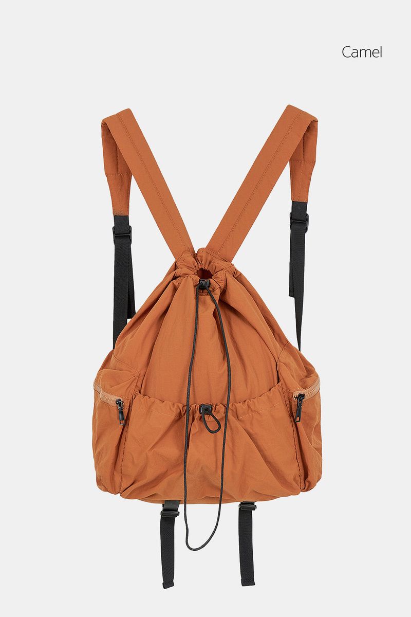 Butter string multi-pocket backpack