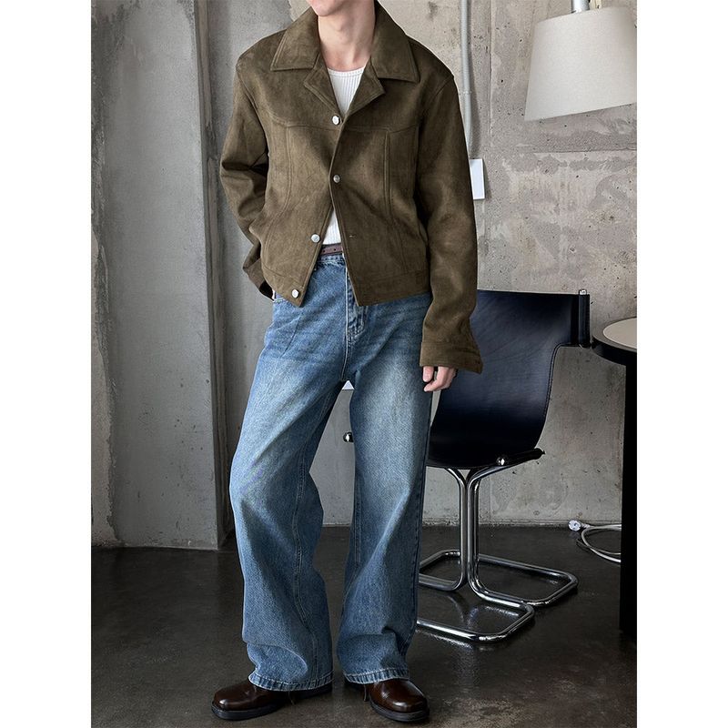 [Unisex] Basic semi wide denim pants(4color)