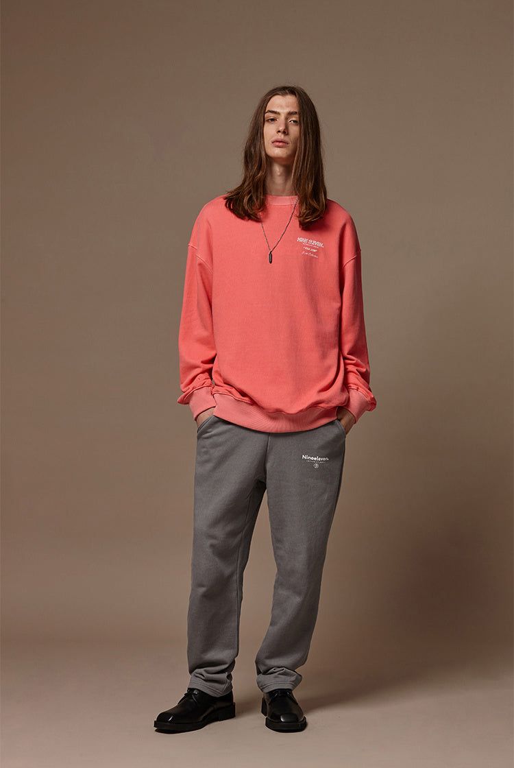 Pigment washed crewneck
