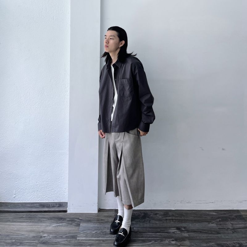 Charcoal Clean Pocket Shirt