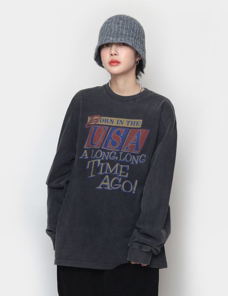 nutellike(ヌテールライク)の「USA Pig Long Sleeve T(Tops)」