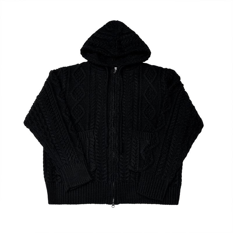 Dine Cable Knit Zip-Up