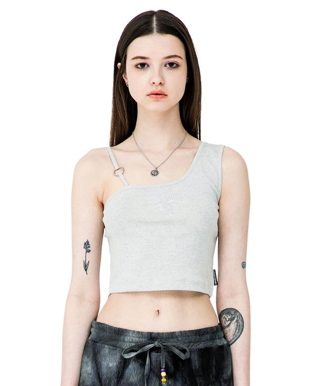 CUPID UNBALANCE CROP SLEEVELESS TOP