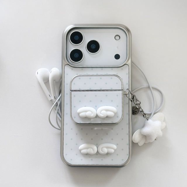 Key Charms SET✨ 3D Angel Wing Dot Airpods Case