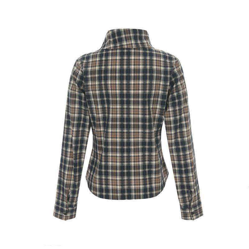 Asym check shirt 004