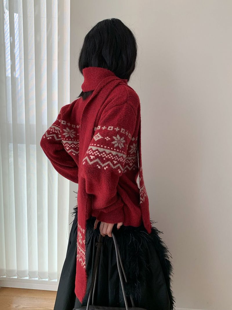 Cabin Nordic Round Knit Cardigan