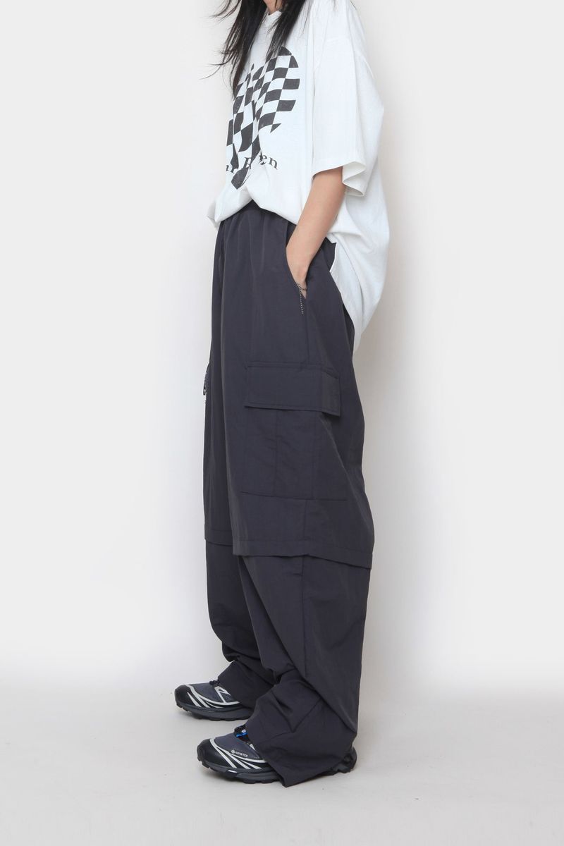 back zipper nylon cargo pants
