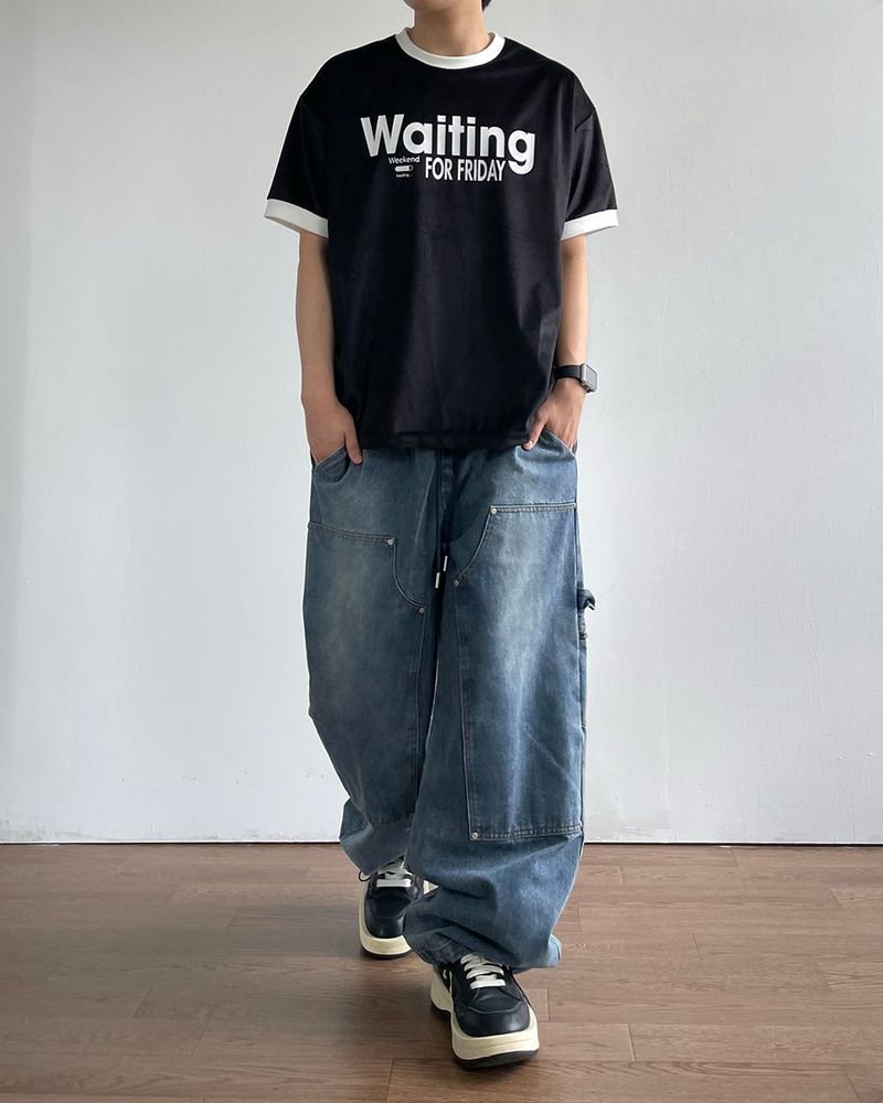 Leaf Double Knee Denim Pants