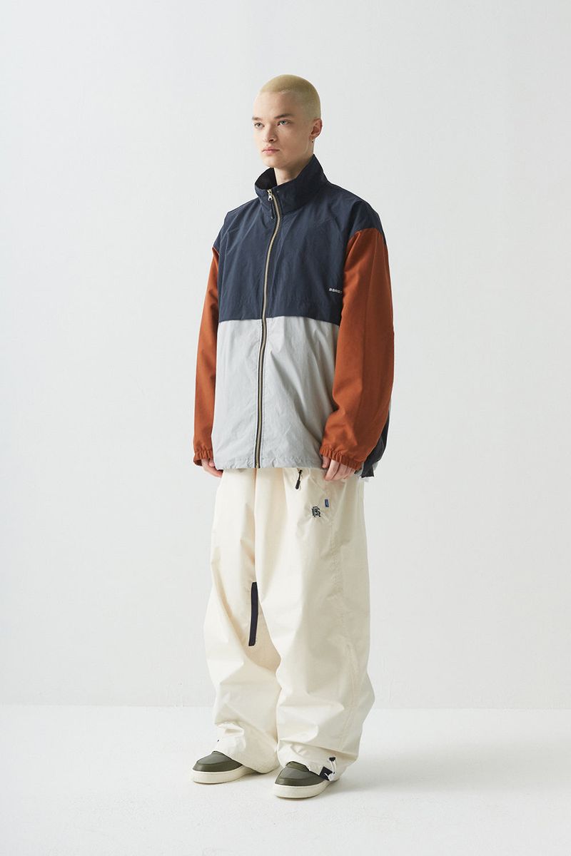 BSR2223FWJK056 MCS WIDE JACKET NAVY BROWN
