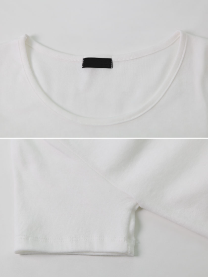 Soft Basic U-neck Slim Short Sleeve T-shirt (4color)