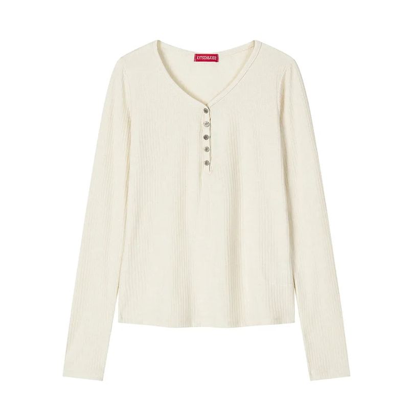 Ribbed Henley Neck Long Sleeve (26FTP-LSTS03)
