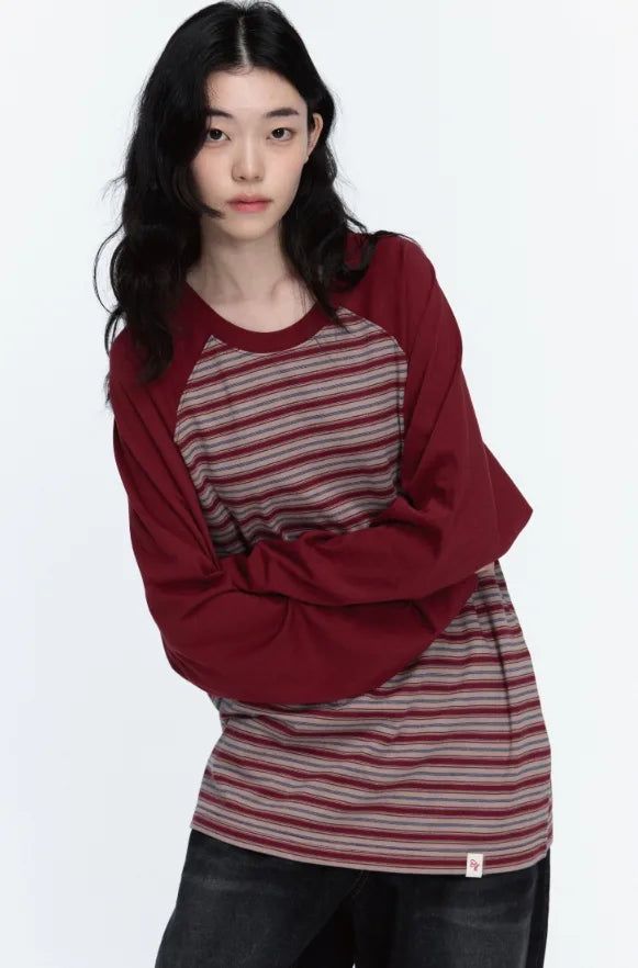 26FW★ Stripe Raglan Long Sleeve