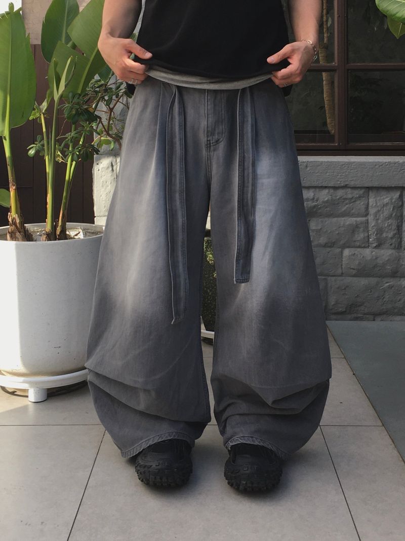 May strap denim pants 2C