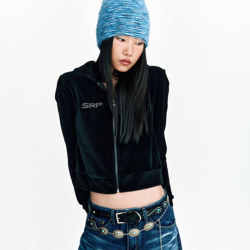 Soft Hairy Gradation Beanie Blue & Navy