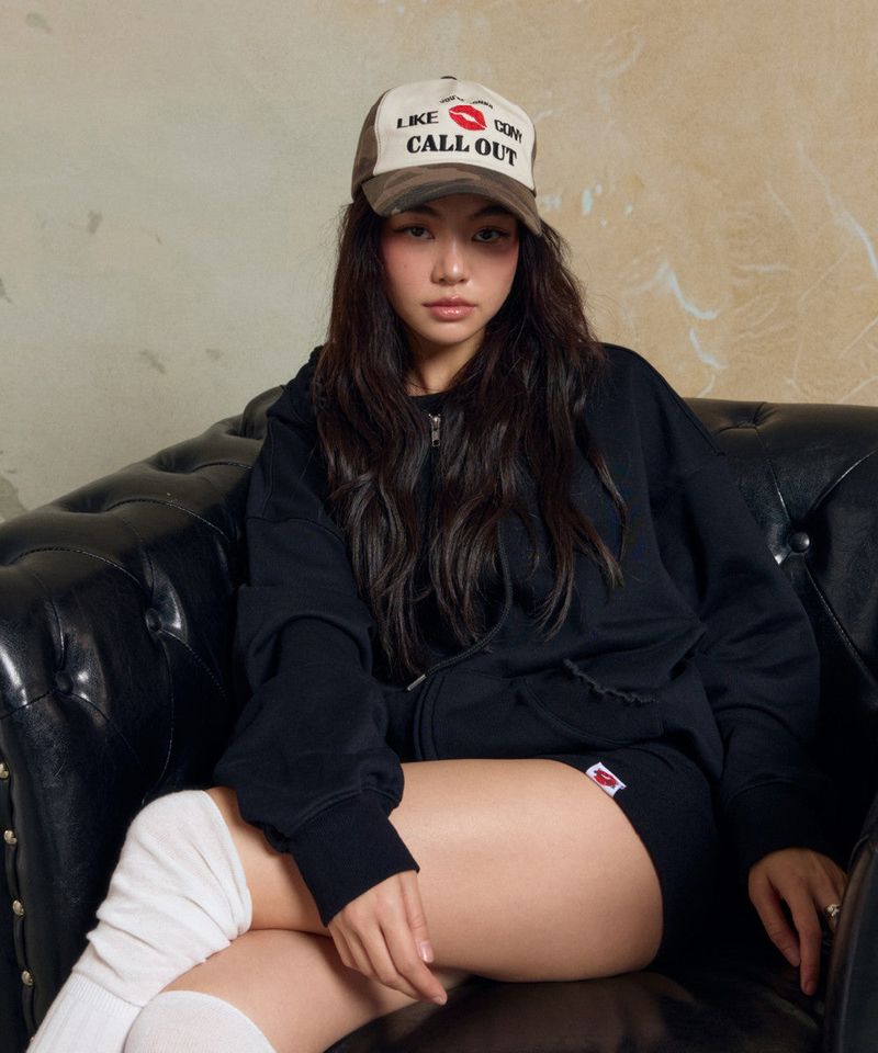 CALLOUT LIPS LOGO BALL CAP / [ CAMO/IVORY ]