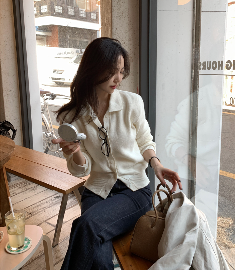 FINLEU（フィンル）の「Jenny Collar Button Knit Cardigan / 4 colors（Tops）」