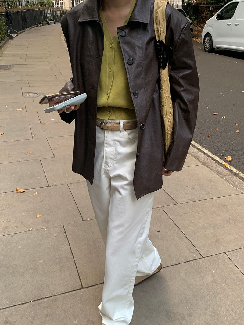 [MADE] Blending leather jacket