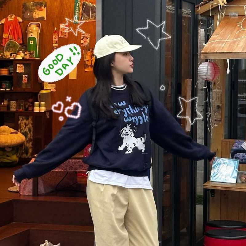 WIGGLE SWEATSHIRTS (NAVY)