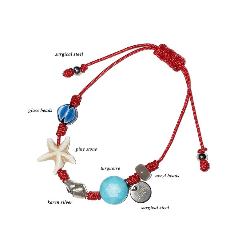 red gemstone bracelet 
