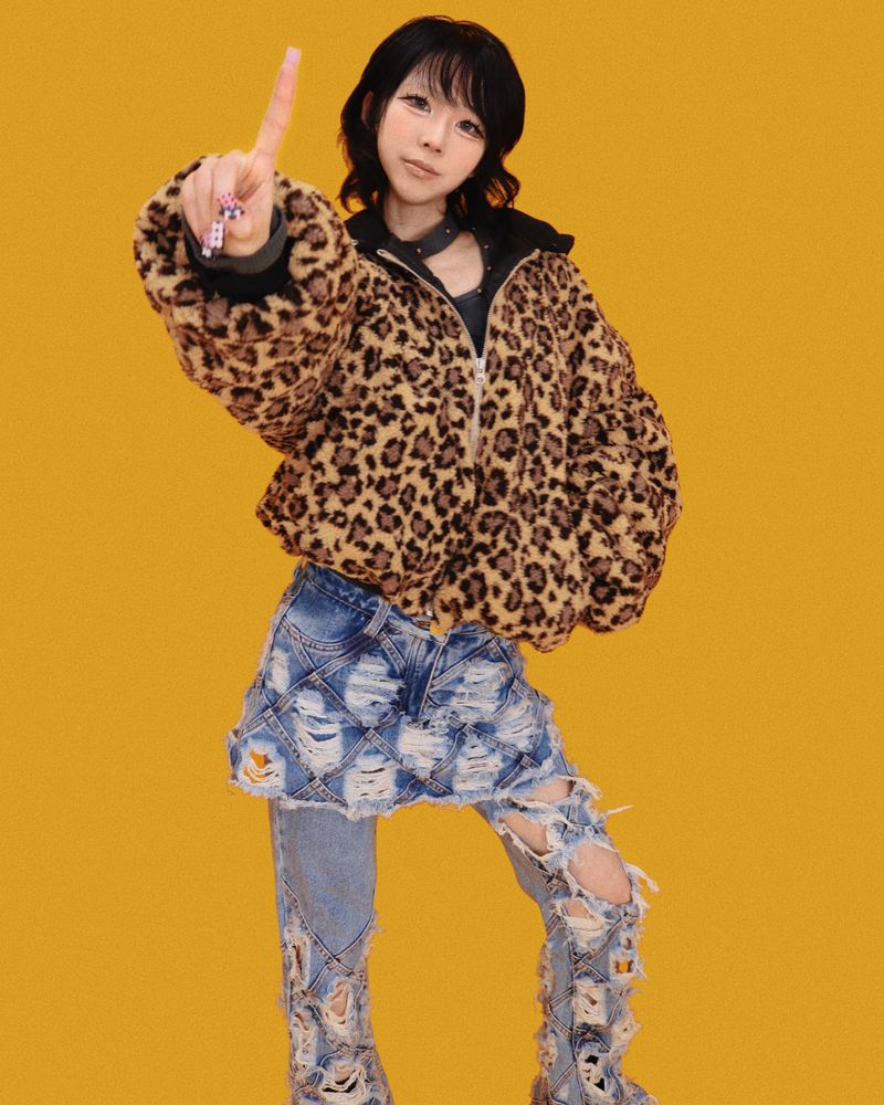 pop leopard hood Jumper (누빔/2color)