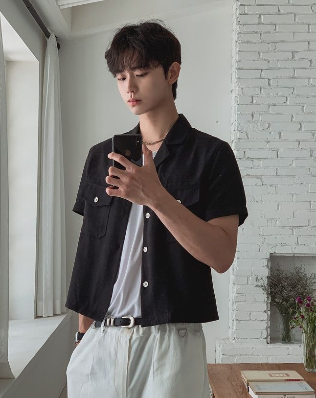 Morant Open Collar Short Sleeve Jacket