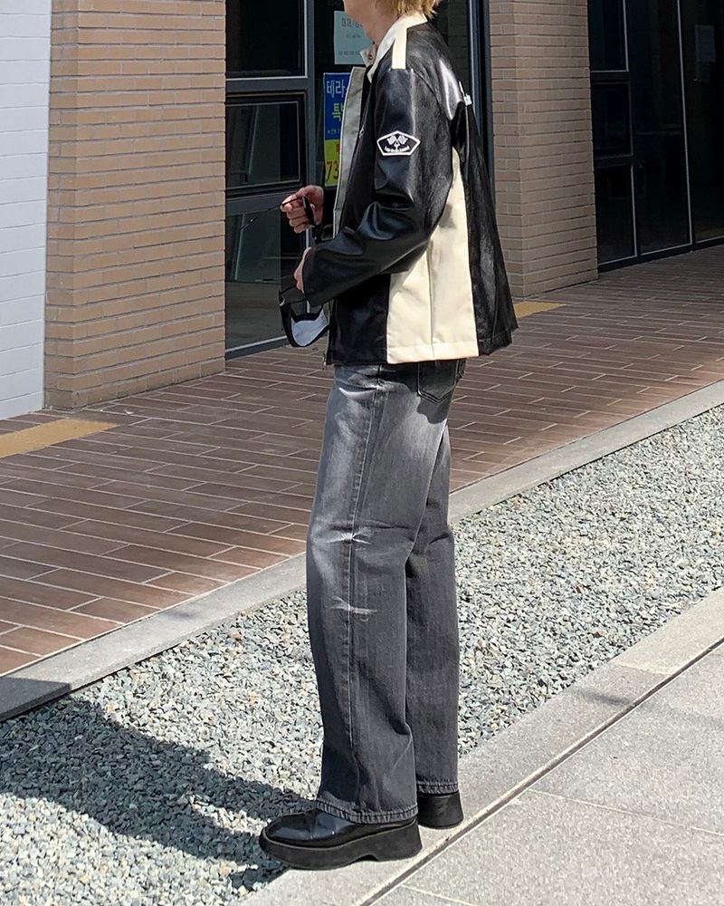 90's Bike Leather Jacket (2 colors)