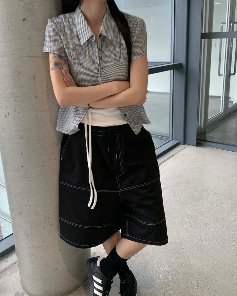 kyoive(コイブ)の「Small check shirts(Tops)」