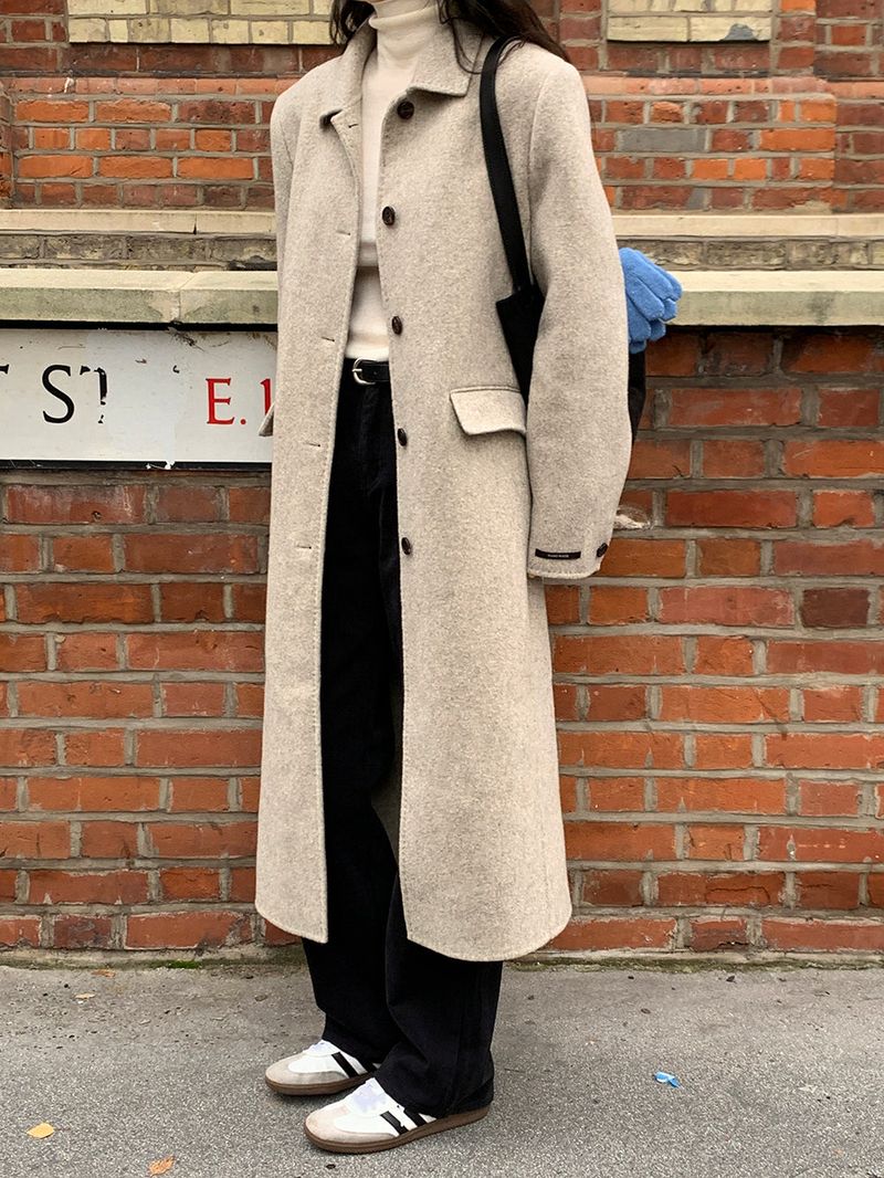 [MADE] Elton Stitch Wool Handmade Long Coat
