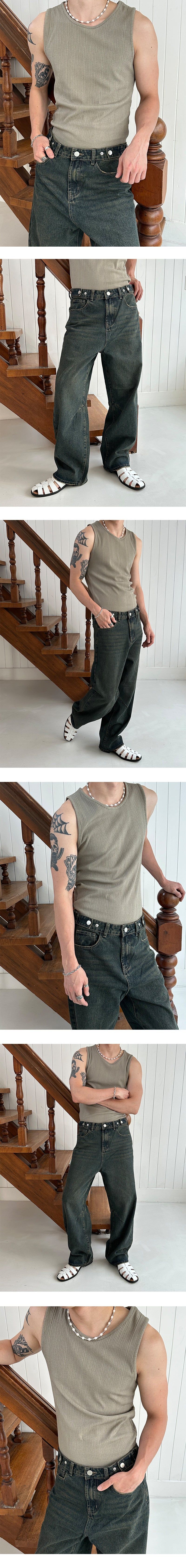 [MUSCLE FIT] Thin golgi sleeveless (4color)  