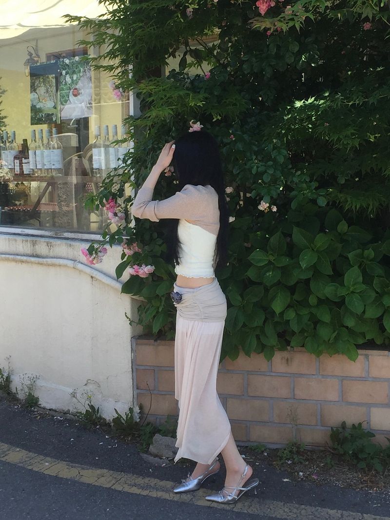 Angel Drape Unbal Long Skirt