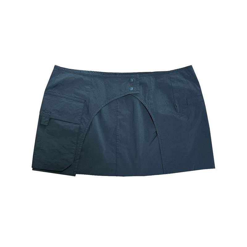 Wave Nylon Layered Skirt