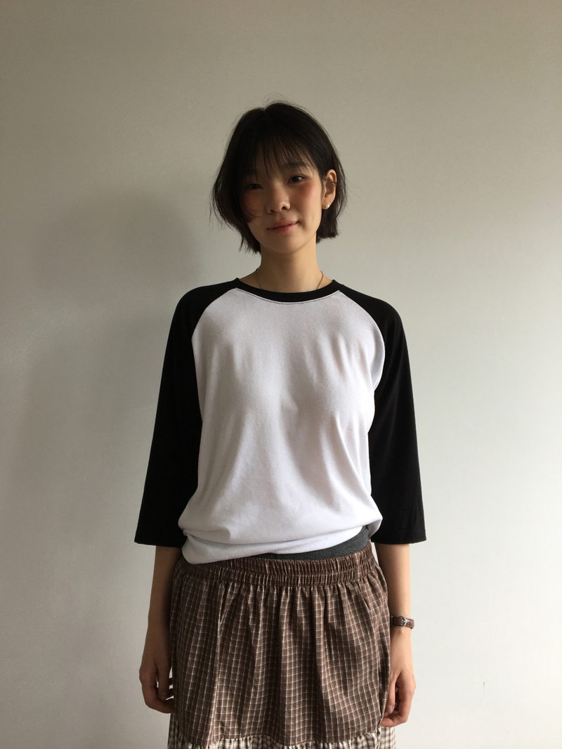 Fold check skirt (3color)