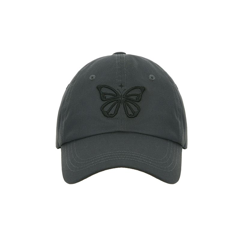 VINTAGE BUTTERFLY BLINK BALL CAP_CHARCOAL BLACK
