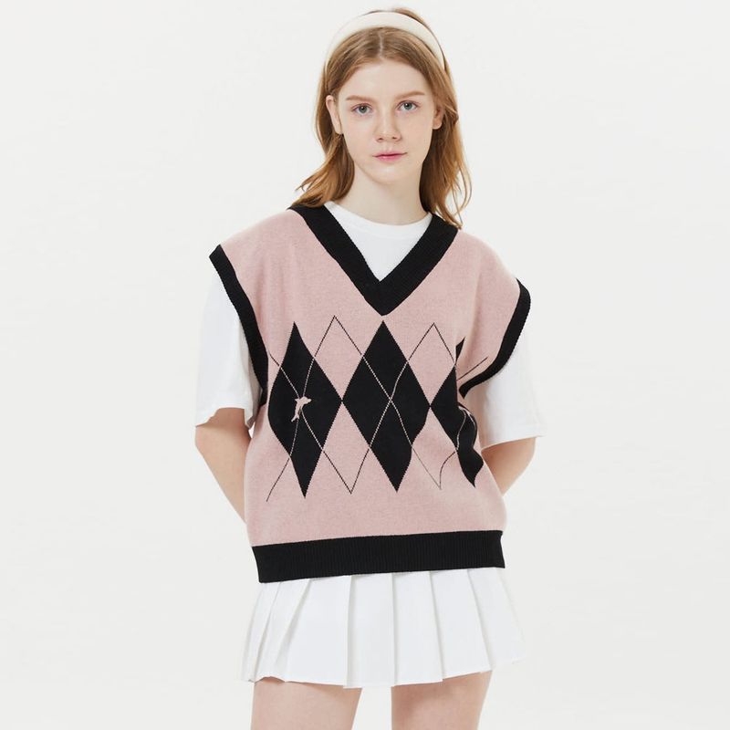 Dolphin argyle vest