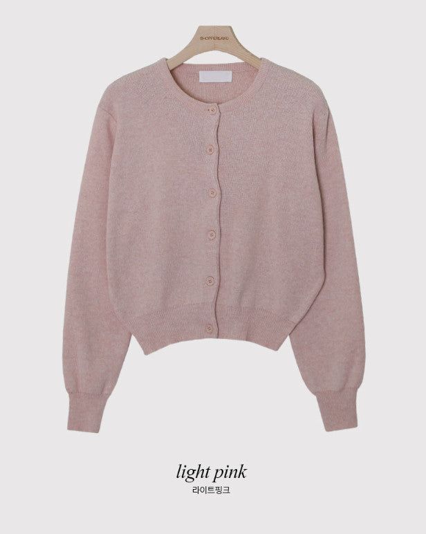 PN Basic Round Knit Cardigan (10color)