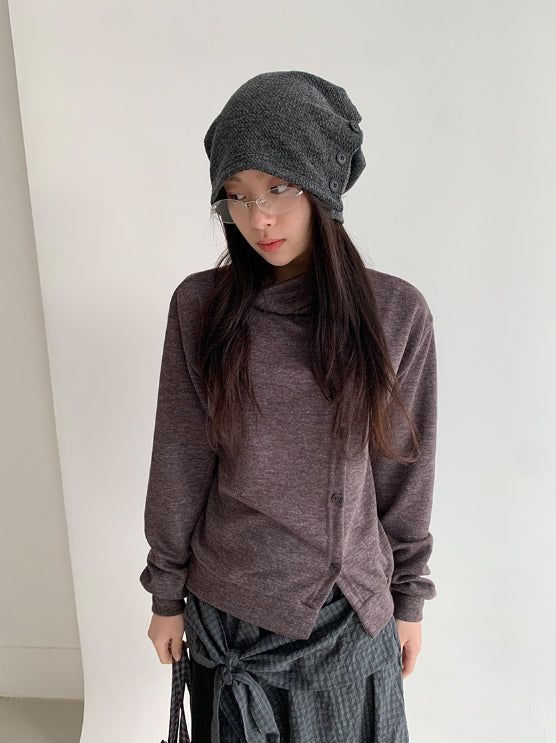 BAON（バオン）の「シルテト ボタンカラー ニットカーディガン（トップス）」